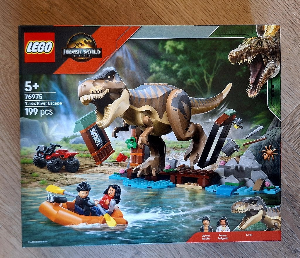 LEGO 76975 Jurassic World: T. rex Rivierontsnapping, Jurassic World, Lego, Nieuw, Ophalen of Verzenden