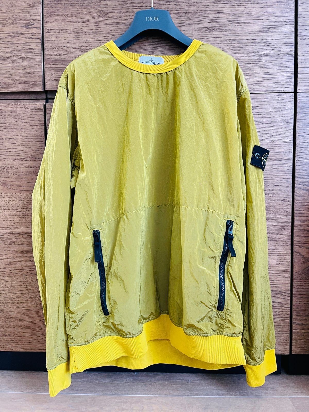 Stone Island Nylon Metal Sweatshirt Geel/Groen XL, Ophalen of Verzenden, Zo goed als nieuw, Maat 56/58 (XL), Geel