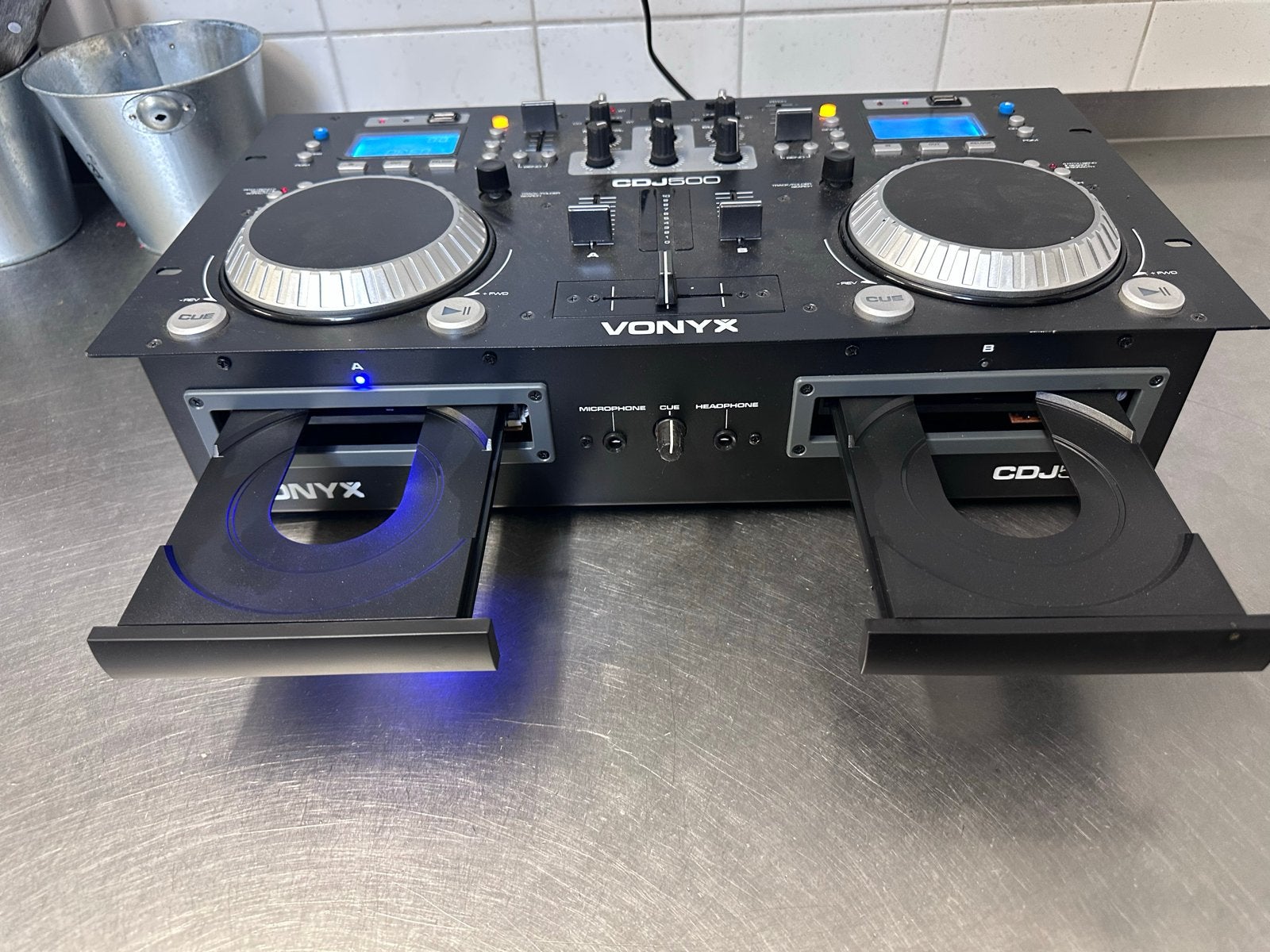 Vonyx CDJ500 DJ-set met dubbele CD-speler en mixer, Ophalen of Verzenden, Gebruikt, Dj-set, Overige merken