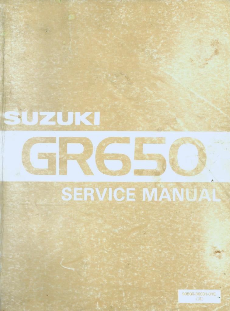 Suzuki GR650 Service Manual (4764z) motor, Motoren, Handleidingen en Instructieboekjes, Ophalen of Verzenden, Suzuki