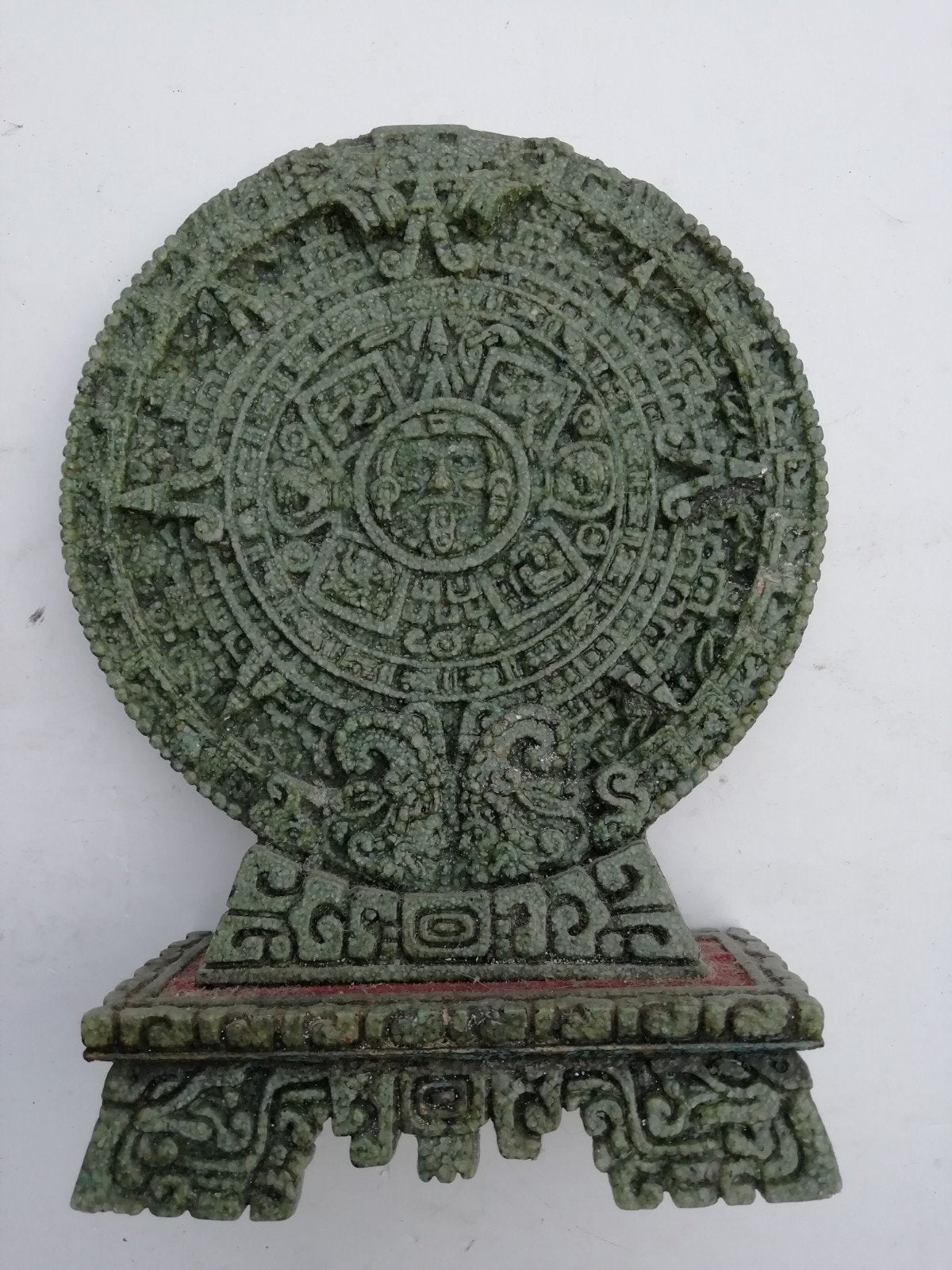 Azteekse Kalender Zonsteen Replica - Mexico, Antiek en Kunst, Steen/keramiek, Mexico, Ophalen of Verzenden, Groen
