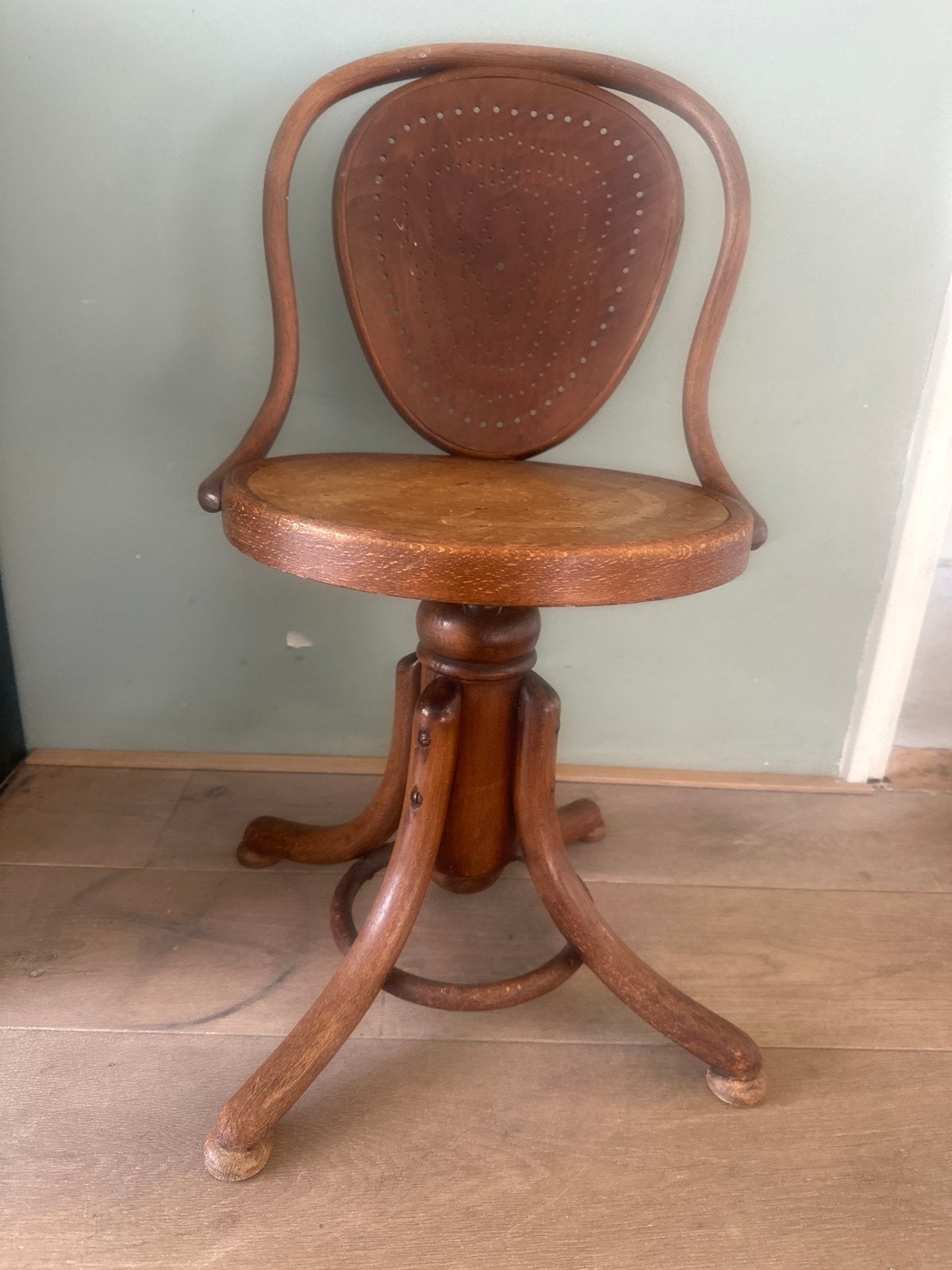 Antieke Thonet stijl pianokruk / bureaustoel, Antiek en Kunst, Ophalen