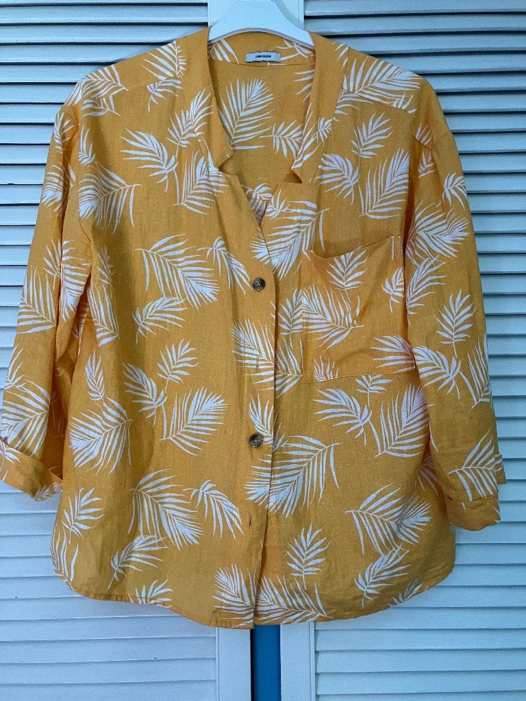 warm geel blouse jasje maat 48, Ophalen of Verzenden, Zo goed als nieuw, Maat 46/48 (XL) of groter, Geel