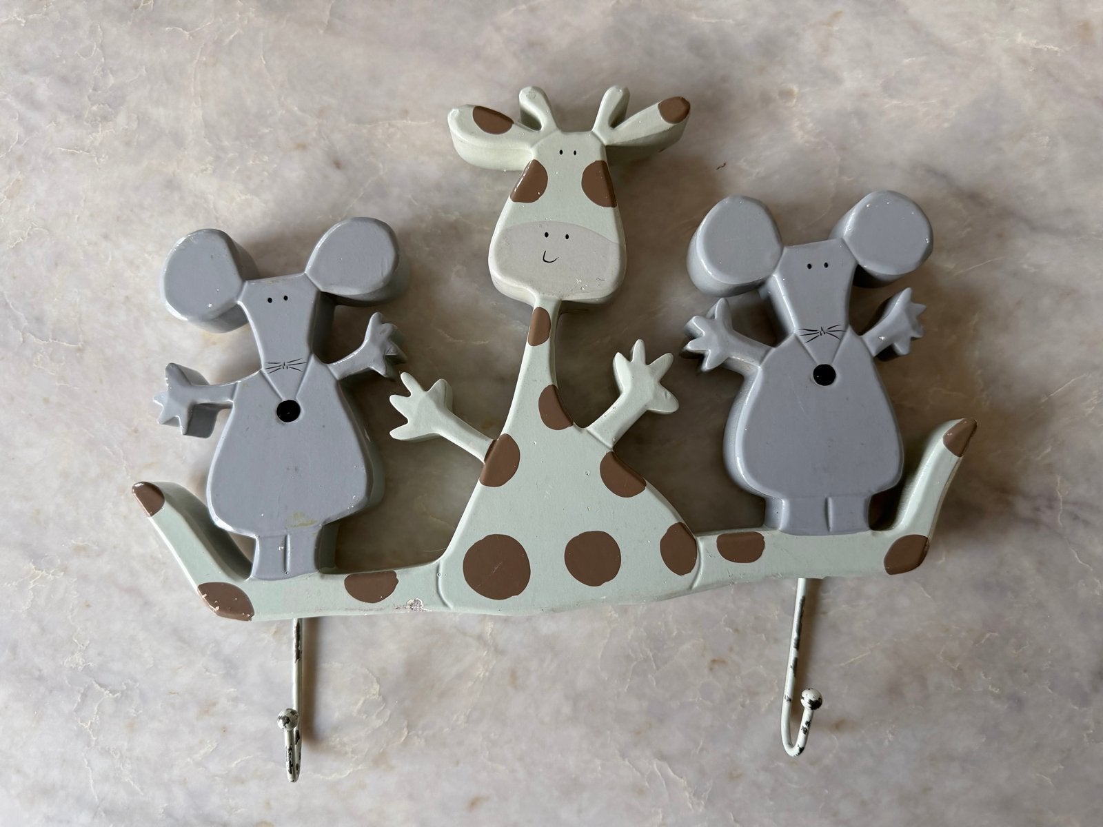 Leuke Kinderkapstok met Giraffe en Muizen, Gebruikt, Ophalen of Verzenden, Minder dan 100 cm, Kinderkapstok