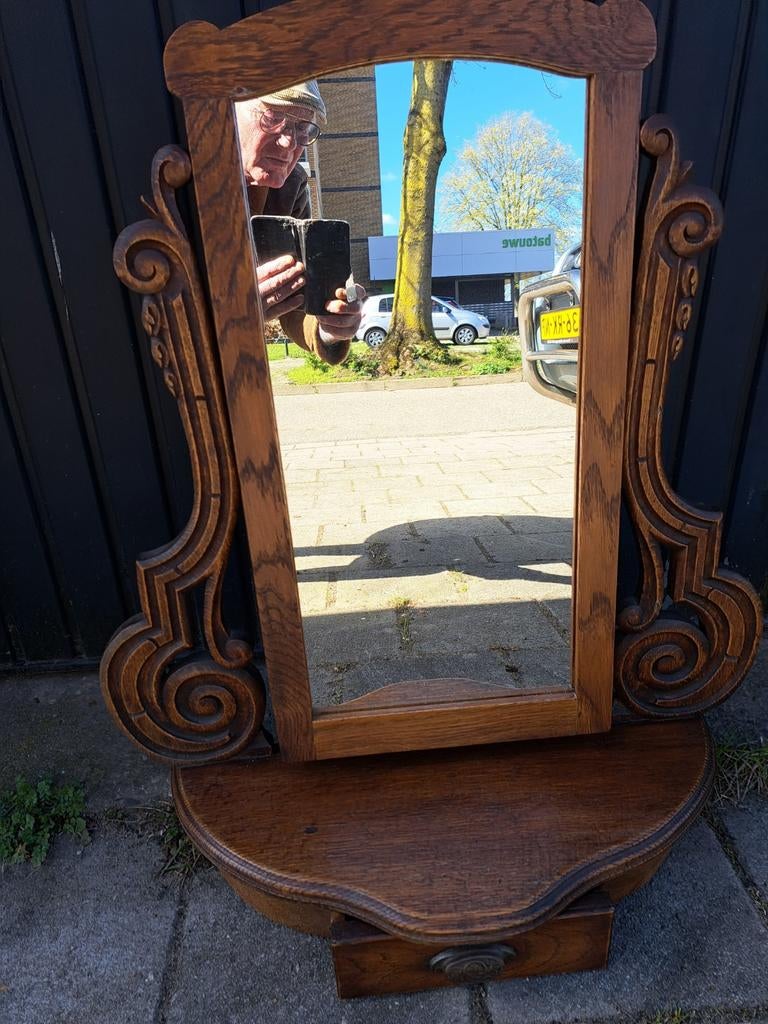 Kapspiegel, Ophalen of Verzenden, Rechthoekig, Minder dan 50 cm