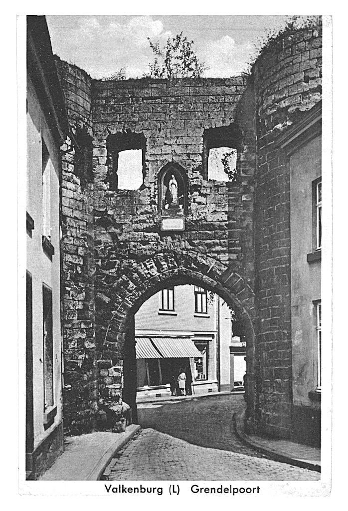 950631 Valkenburg Grendelpoort 1941 Gelopen met postzegel, Ophalen of Verzenden, 1940 tot 1960, Gelopen, Limburg