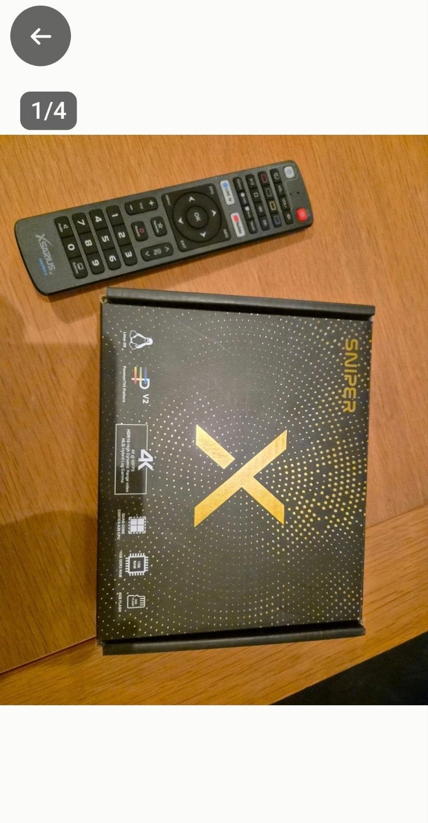 Xsarius Sniper X 4K UHD Linux Mediaspeler, Ophalen of Verzenden, Gebruikt, HDMI, Zonder harde schijf