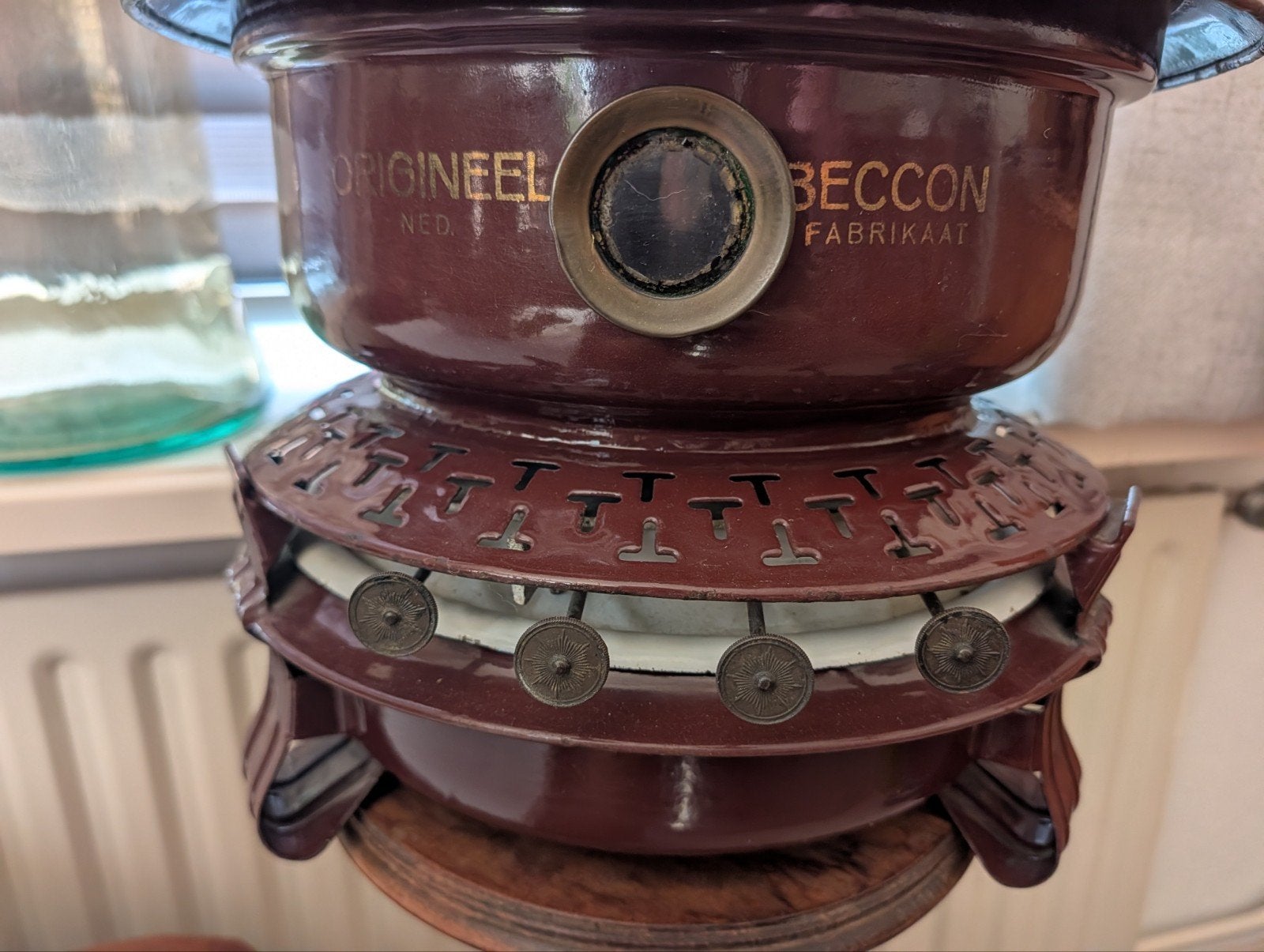 Originele Beccoon petroleumkachel, Ophalen