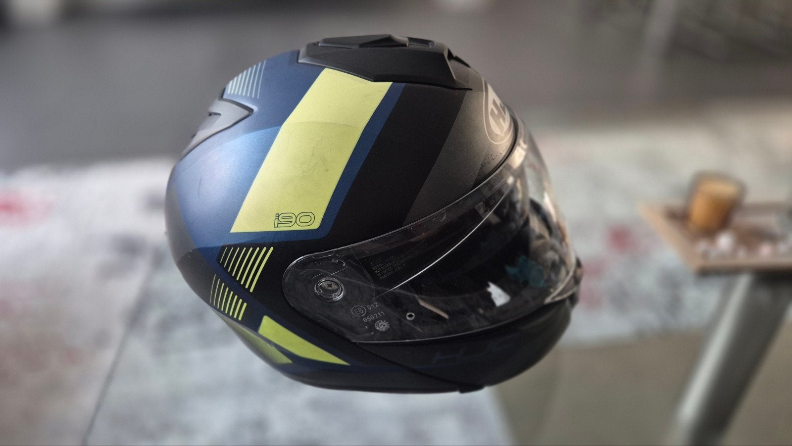 HJC I90 systeemhelm, Motoren, Kleding | Motorhelmen, Ophalen of Verzenden, Tweedehands, Systeemhelm, HJC