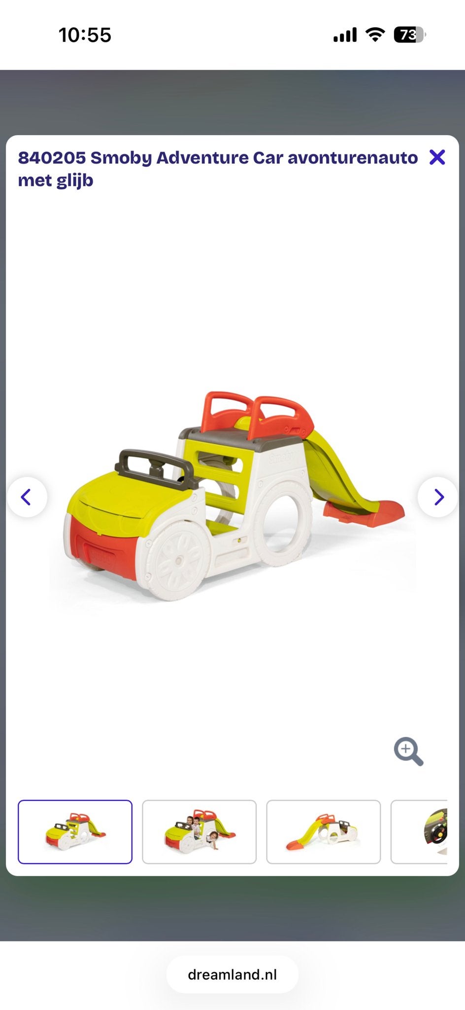 Smoby Adventure Car met glijbaan, Ophalen, Gebruikt, Glijbaan