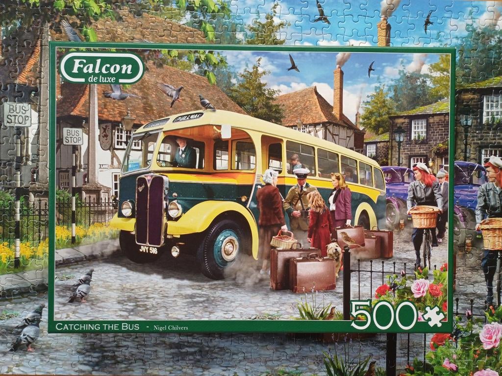 Puzzel 500 stukjes Falcon met de bus, Hobby en Vrije tijd, Denksport en Puzzels, Ophalen of Verzenden, 500 t/m 1500 stukjes, Zo goed als nieuw