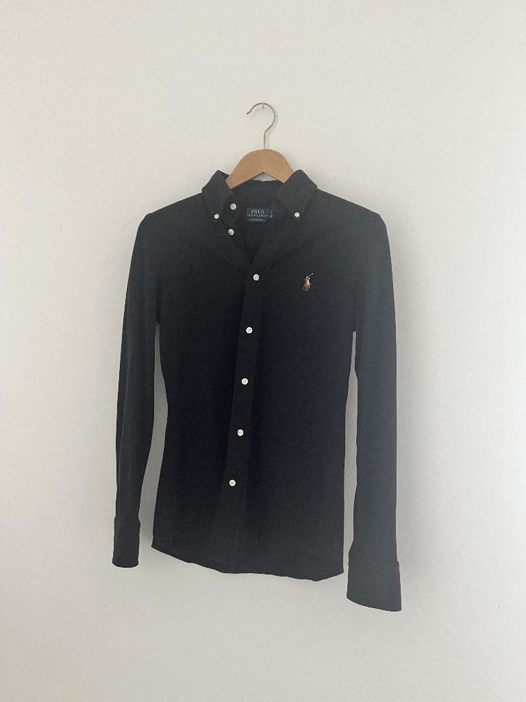 Polo Ralph Lauren slim fit Oxford hemd Dames, Verzenden, Zwart, Zo goed als nieuw, Ralph Lauren