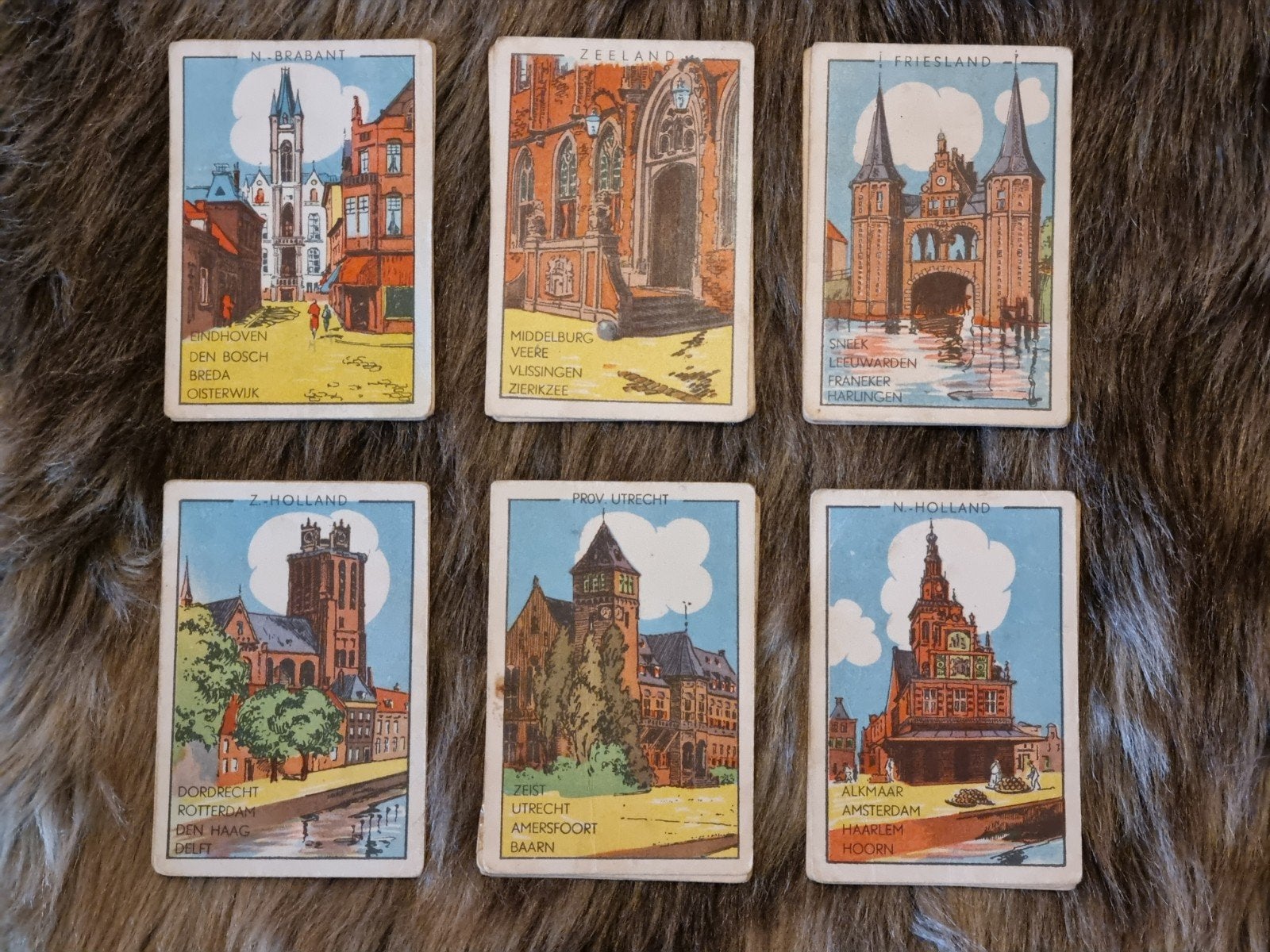 Vintage Kwartetspel Nederland Provincies, Verzamelen, Ophalen of Verzenden, Gebruikt, Kwartet(ten)