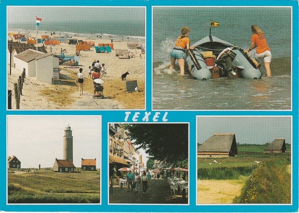 TEXEL Strand Vuurtoren Boot Schapenboet, Verzenden, 1980 tot heden, Gelopen, Waddeneilanden