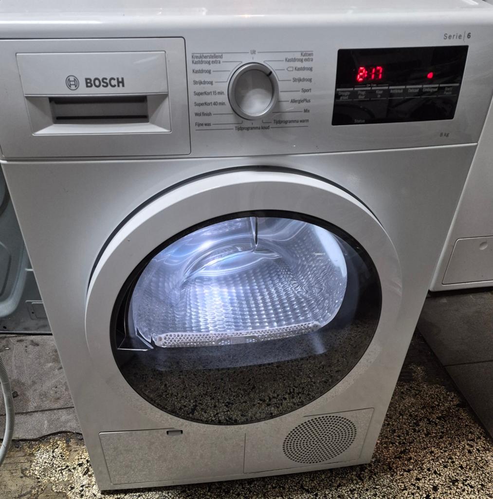 Bosch serie 6 condensdroger 8kg, Ophalen, Minder dan 85 cm, 8 tot 10 kg, Zo goed als nieuw