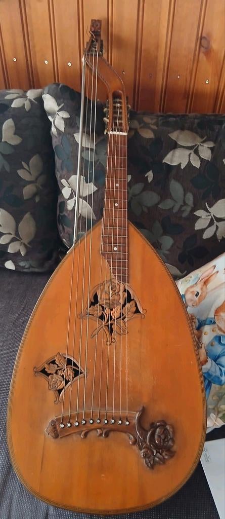 Vintage Luit/Saz/Bouzouki - Prachtig Houten Snaarinstrument, Muziek en Instrumenten, Ophalen of Verzenden
