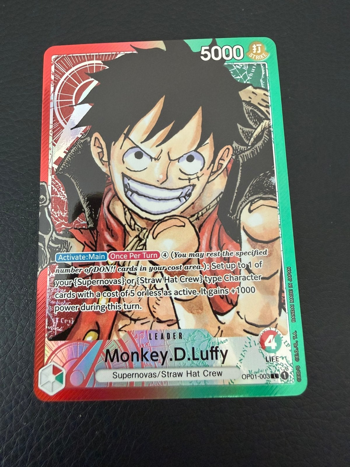 One piece op01-003 aa monkey d luffy