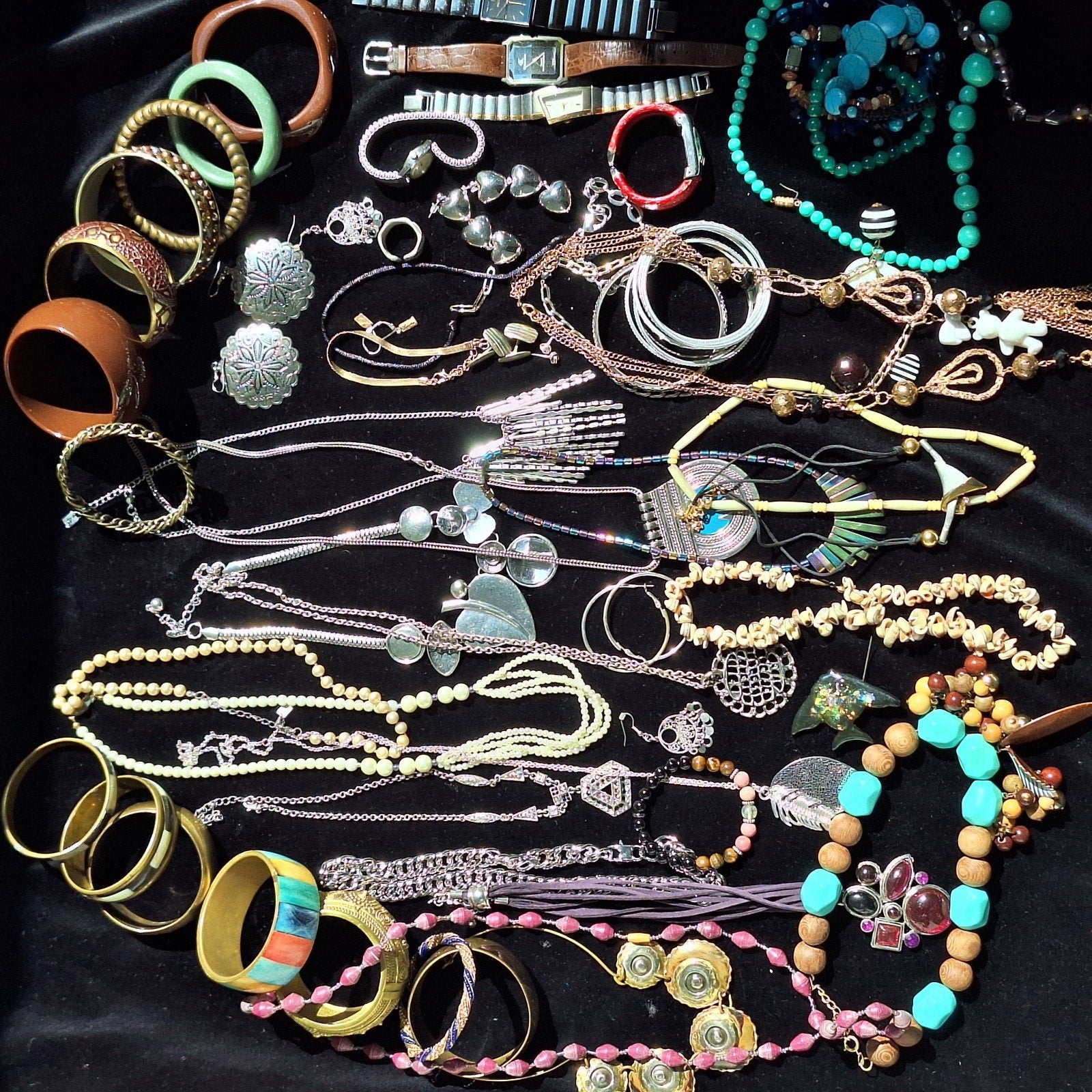 Kettingen armbanden horloges vintage kralen, Ophalen of Verzenden, Overige kleuren, Overige materialen