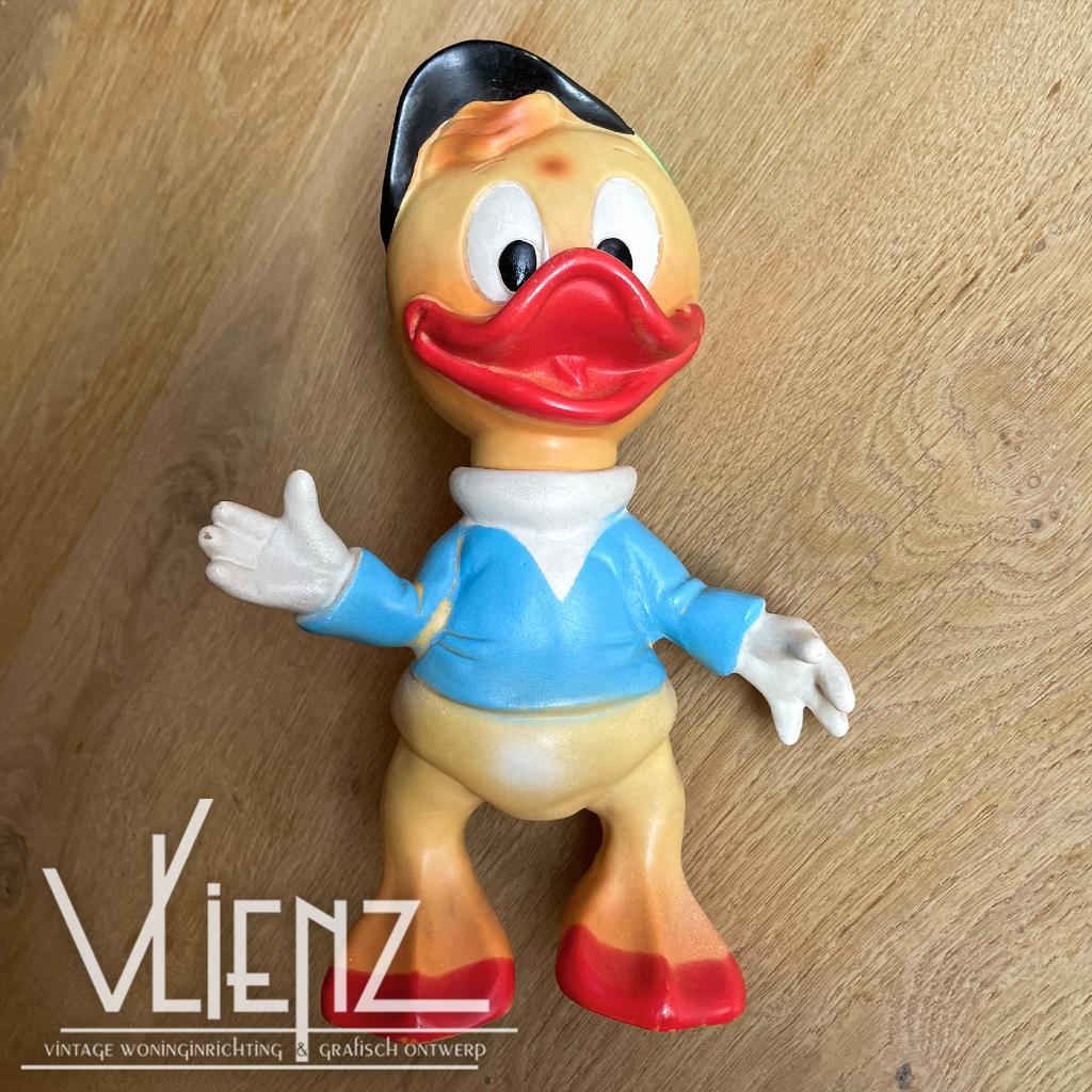 Vintage Disney piepbeest Louie, Kwak van Kwik en Kwek 1962, Gebruikt, Disney, -, Beeldje of Figuurtje
