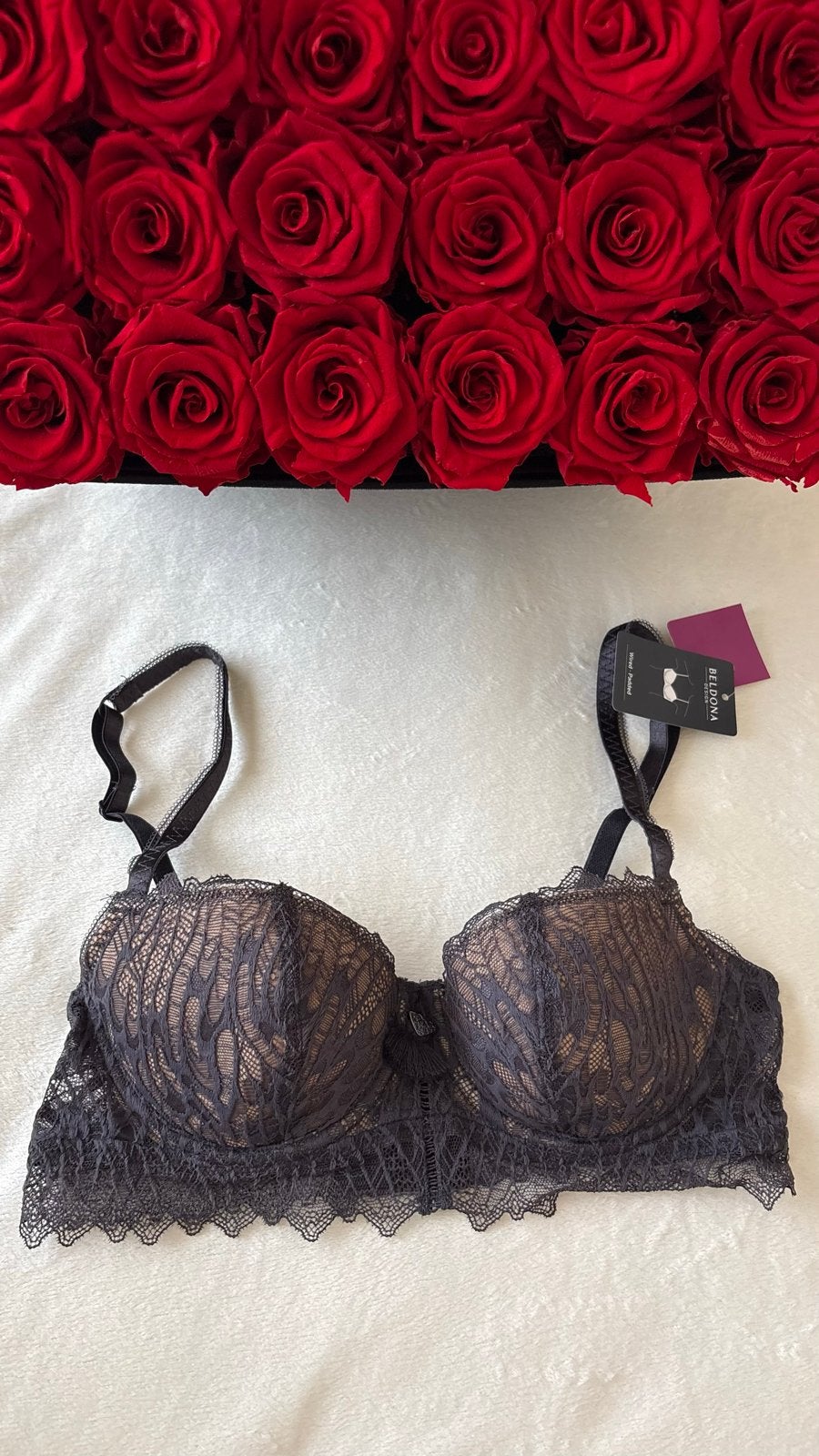 Beldona Nerisa Wired Padded BH 75A, Verzenden, Zwart, BH