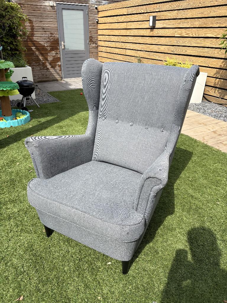 Ikea Strandmon stoel antraciet, Ophalen, Gebruikt, Eén, Stof