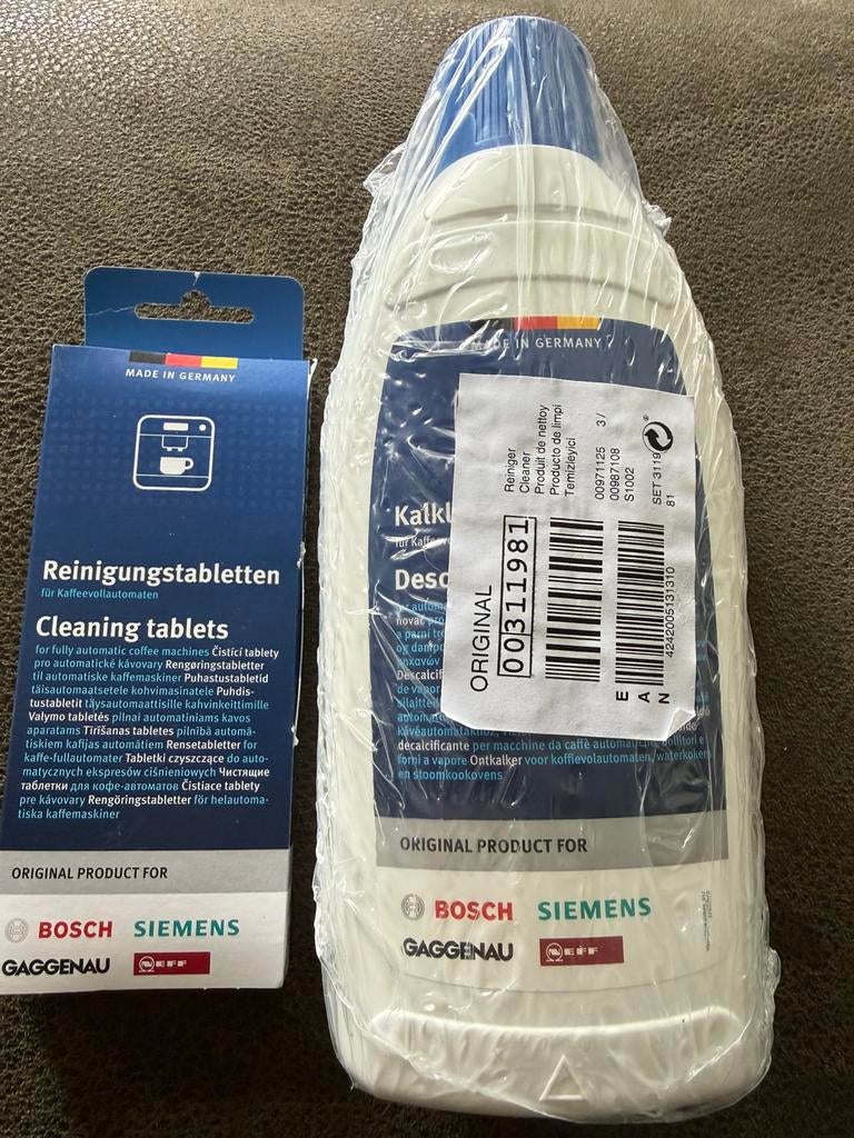 Ontkalker + 2x reinigingstabletten, Ophalen of Verzenden, Nieuw