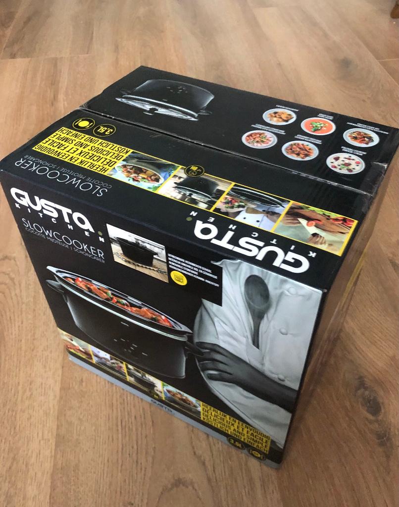 Nieuwe Gusta slowcooker 3,5L – ongeopend in doos, Witgoed en Apparatuur, Slowcookers, Ophalen of Verzenden, Timer, Nieuw