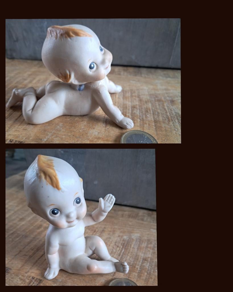2 Lefton bisque Kewpie beeldjes, Verzamelen, Ophalen of Verzenden