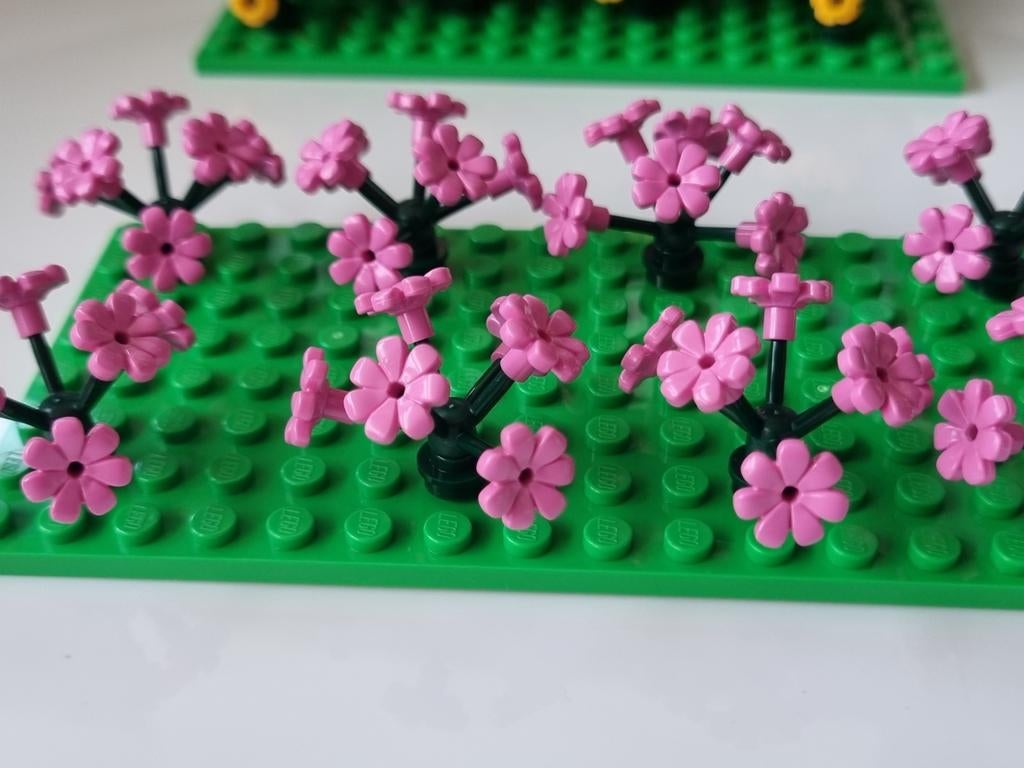 8 nieuwe lego bloemen in rose / earth green, Ophalen, Overige thema's, Lego, Nieuw