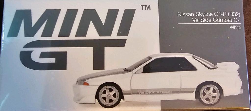 Mini GT Nissan Skyline GT-R (R32) VeilSide Combat C-I Wit, Nieuw, Ophalen of Verzenden, MINI GT, Niet gespecificeerd