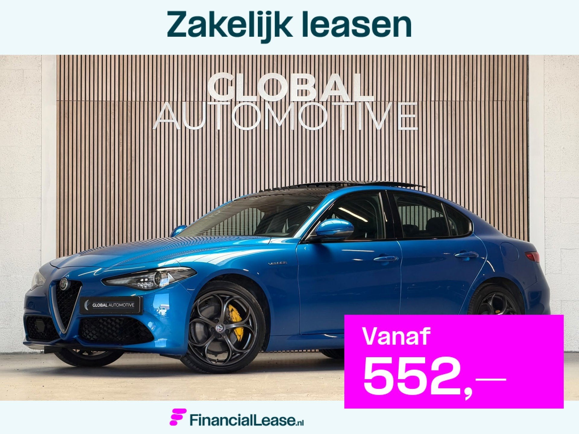 Alfa Romeo Giulia 2.0 T Veloce - SPORTSTOELEN - PANODAK - 19, Automaat, Achterwielaandrijving, Zwart, Blauw