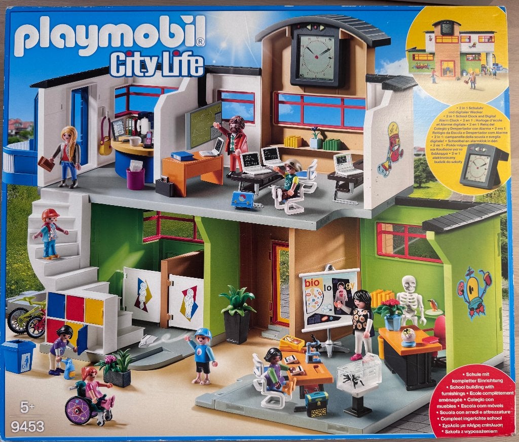 Playmobil school 9453 + alle extra's, Gebouw, Complete set, Ophalen of Verzenden, Zo goed als nieuw