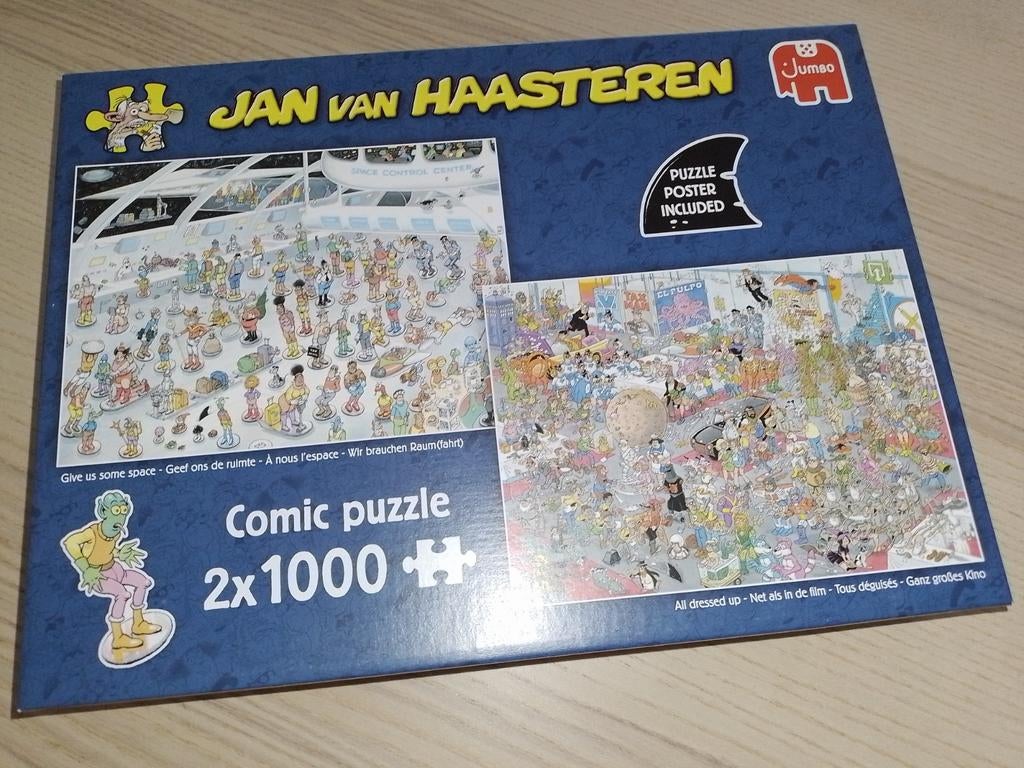 Jan van Haasteren 2x1000stukjes, Ophalen of Verzenden, 500 t/m 1500 stukjes, Zo goed als nieuw