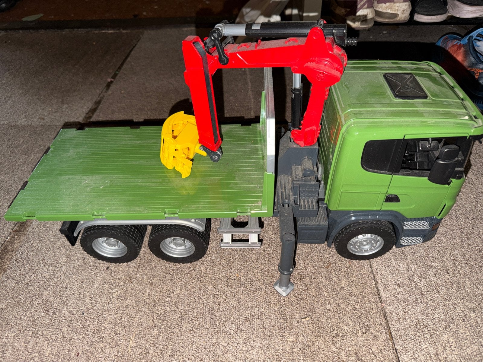 Bruder Scania vrachtwagen met kraan, Ophalen, Gebruikt