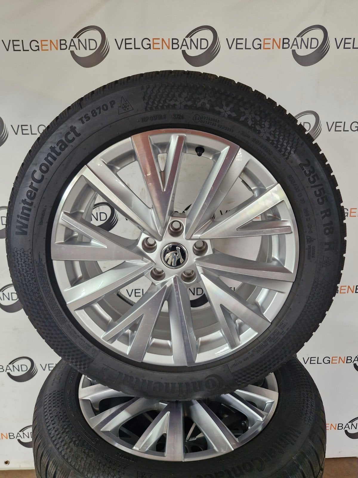 Winterset Skoda Kodiaq 5x112 235 55 18 winterbanden tiguan, Auto-onderdelen, Banden en Velgen, Ophalen, 18 inch, Gebruikt, .