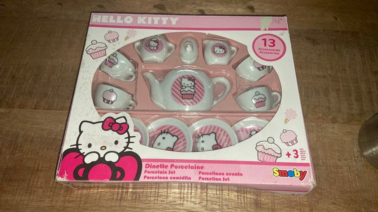 Hello kitty servies, Ophalen of Verzenden, Gebruikt
