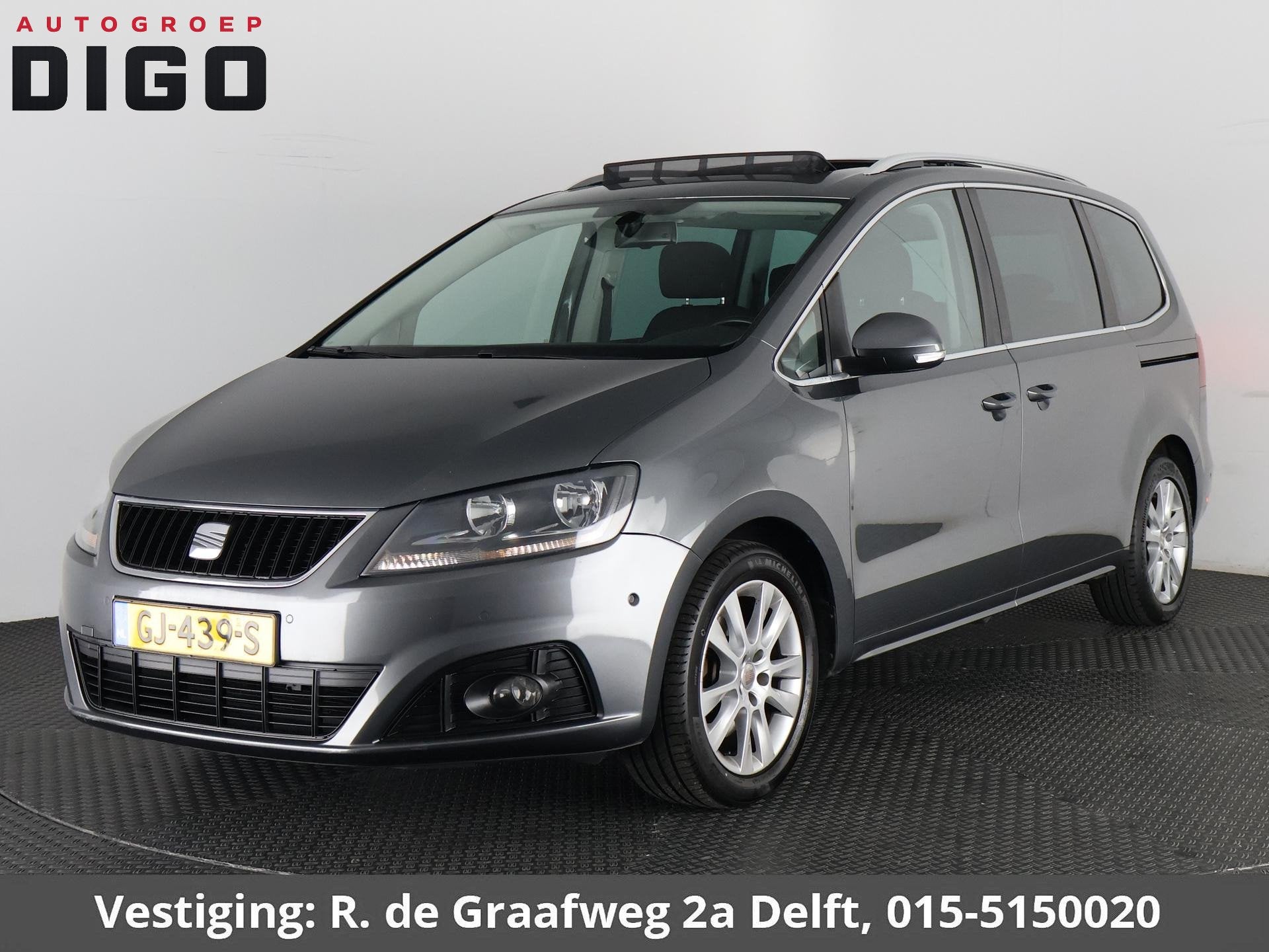 SEAT Alhambra 1.4 TSI Style Business 7persoons | Trekhaak |, Auto's, Voorwielaandrijving, Euro 5, Stof, Zwart
