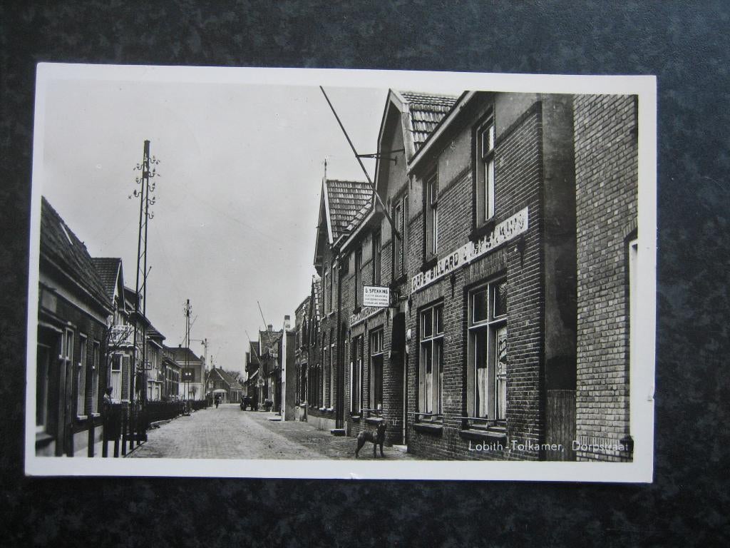 LOBITH Tolkamer dorpstraat met cafe Biljard Spekking 1950, Ophalen of Verzenden, 1940 tot 1960, Gelderland