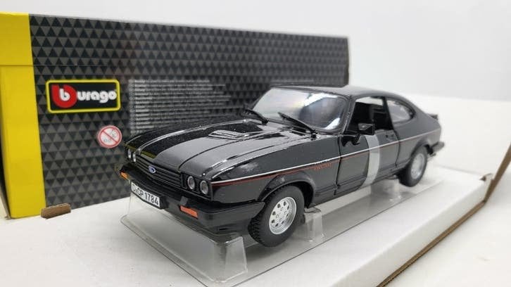 Ford Capri MK III 2.8 Injection 1982 Zwart, Auto, Bburago, Bburago, Nieuw