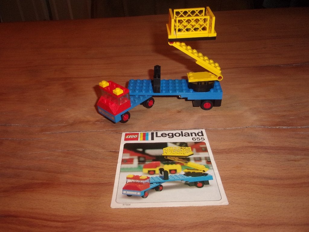 Lego Legoland 655-1 Mobile Hydraulic Joist uit 1973, Gebruikt, Lego, Inclusief instructies, Ophalen of Verzenden