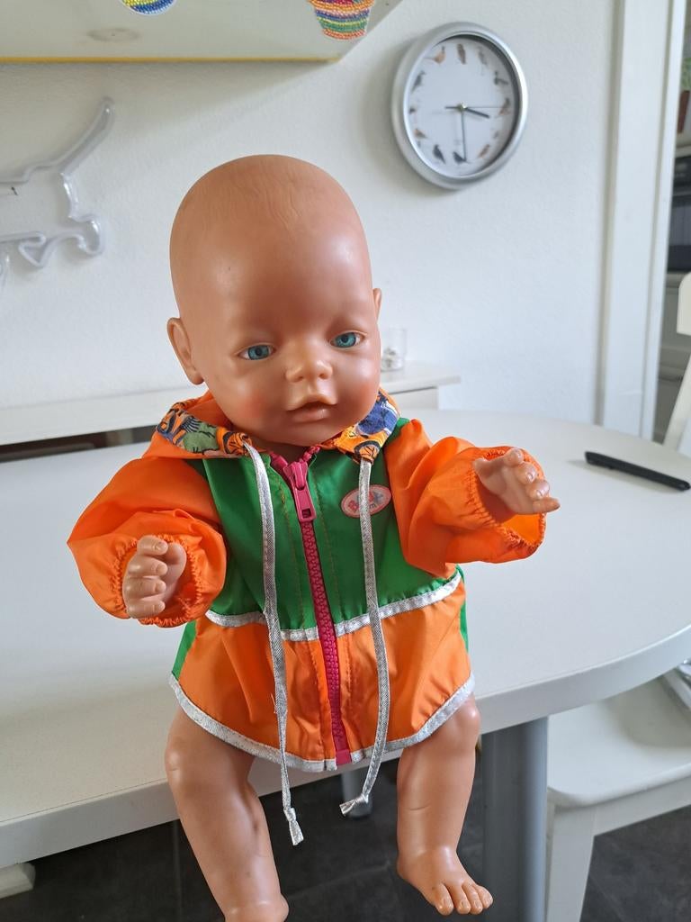 Baby Born regenjas - Oranje/Groen, Ophalen of Verzenden, Babypop