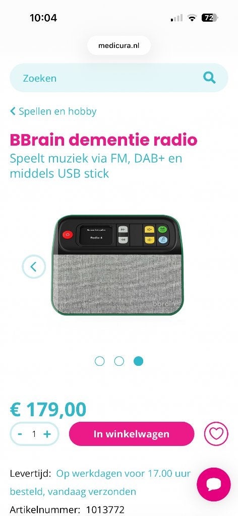Radio voor mensen met dementie, Ophalen, Nieuw, Radio