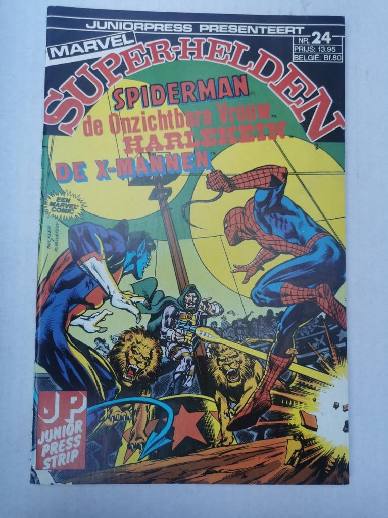 Marvel Super-Helden Juniorpress Nr. 24 - Spiderman X-Men, Eén stripboek, Verzenden, Gelezen, Stan Lee
