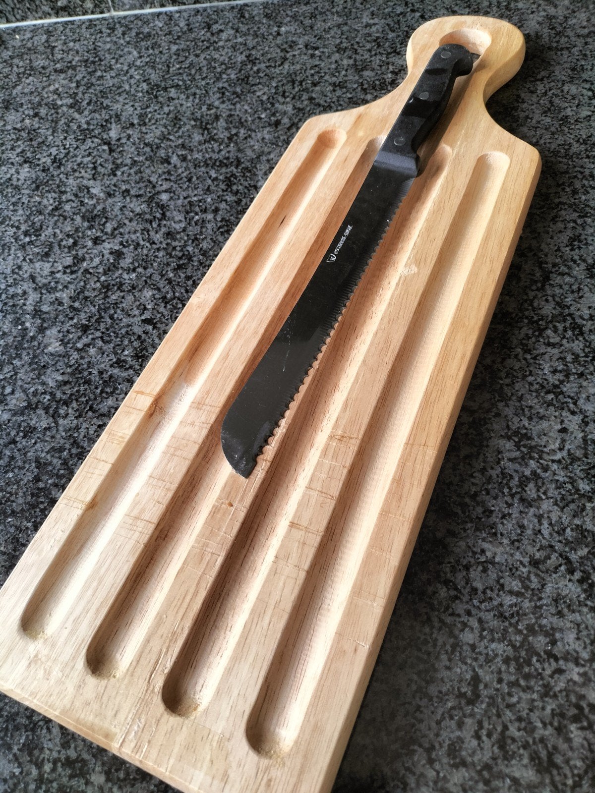 Houten broodplank met broodmes, Hout, Snij-/serveerplank, Nieuw, Ophalen of Verzenden