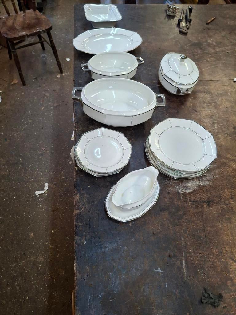 Porseleinen servies, denk 1920, Duits, 14 delen, Antiek en Kunst, Ophalen