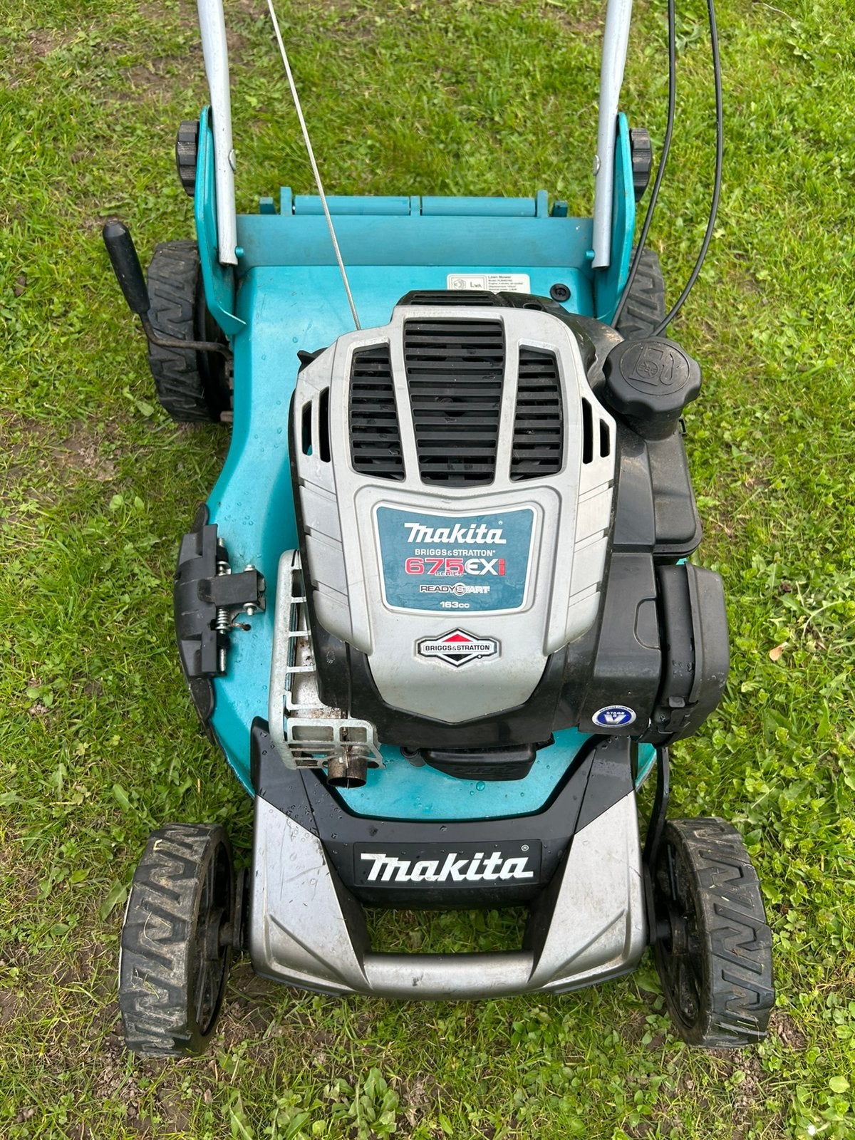Makita briggs en stratton motor 675Exi 163cc 4-takt, Ophalen, Gebruikt, Versnellingen, Benzine-grasmaaier
