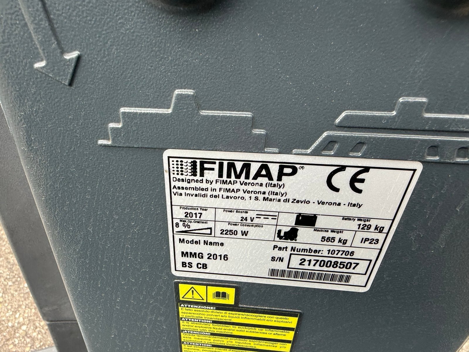 FIMAP MMg 2016 BS CB Schrobzuigmachine in top staat!, Zakelijke goederen, Machines en Bouw | Onderhoud en Reiniging, Ophalen