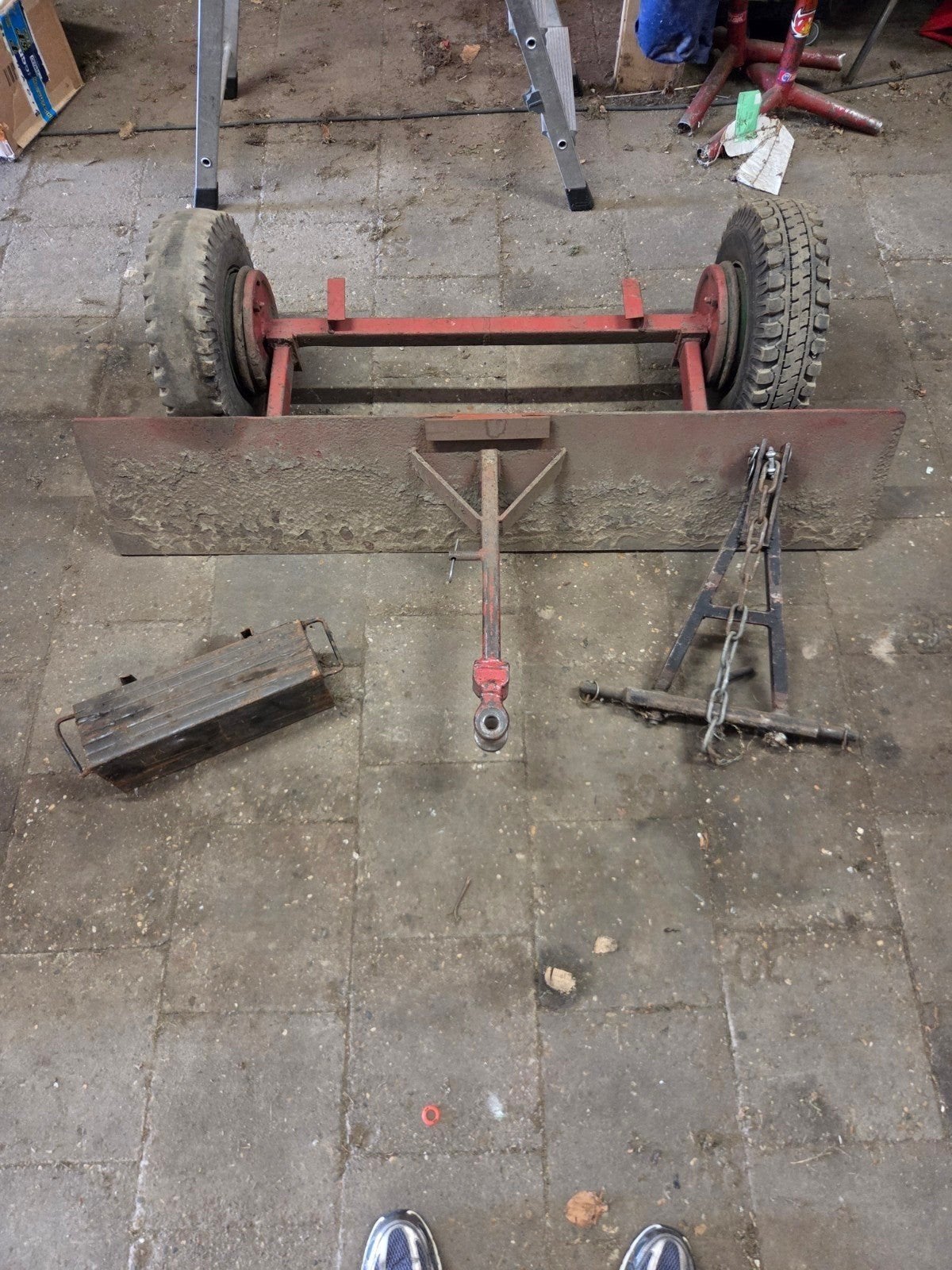 Cilverbord 150cm voor mini tractor met 3-punts ophanging, Ophalen