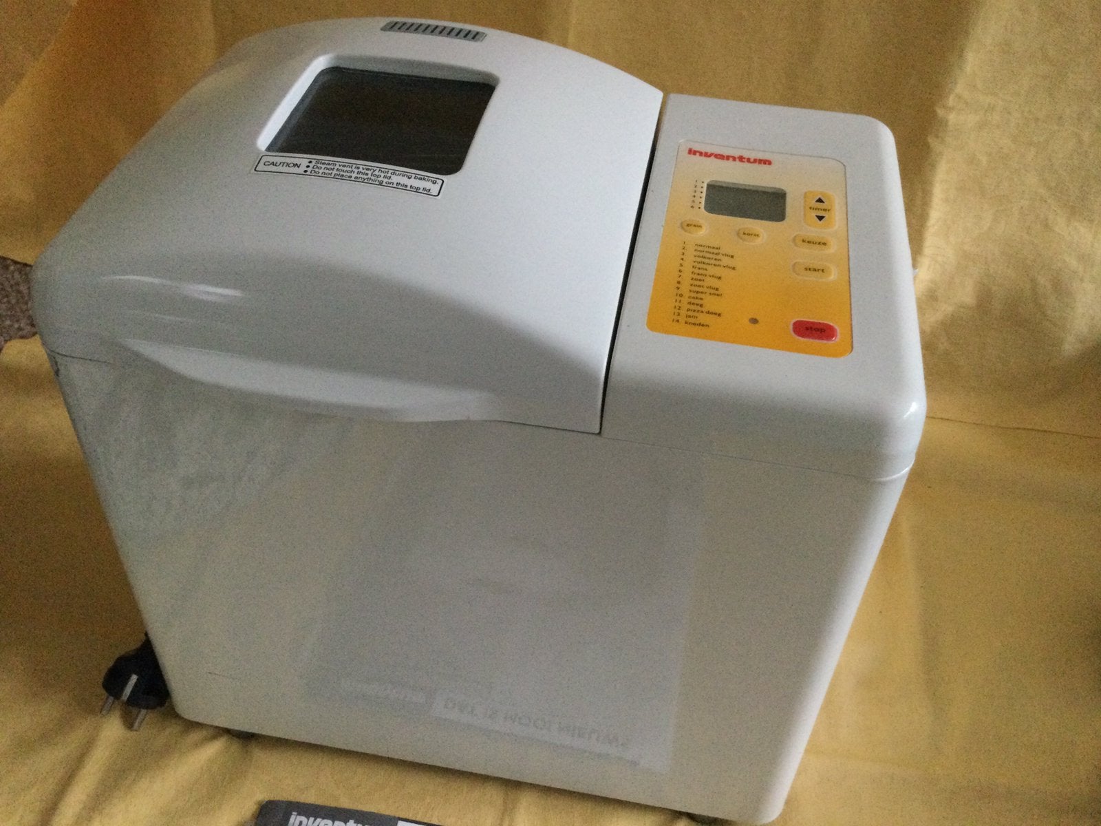 Inventum broodbakmachine BM25 met gebruiksaanwijzing zgan, Ophalen of Verzenden, Zo goed als nieuw, Met timer