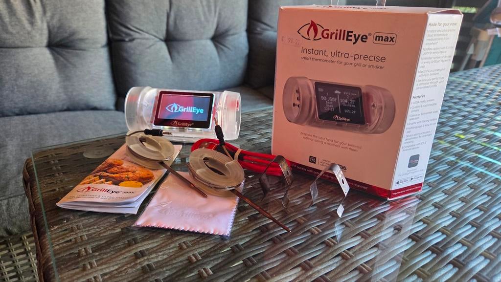 GrillEye Max Smart Thermometer voor BBQ en Smoker, Ophalen of Verzenden, Zo goed als nieuw, GrillEye